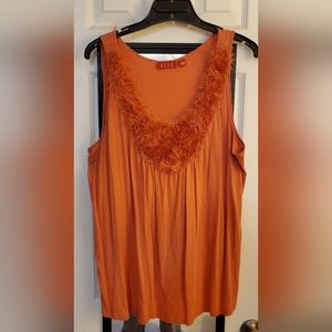 Elle sleeveless orange top